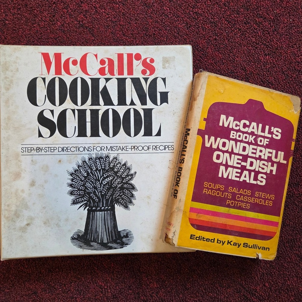 McCall's Cooking School Cookbook Binder Vintage 1960–1972 and One Dish Meals Lot